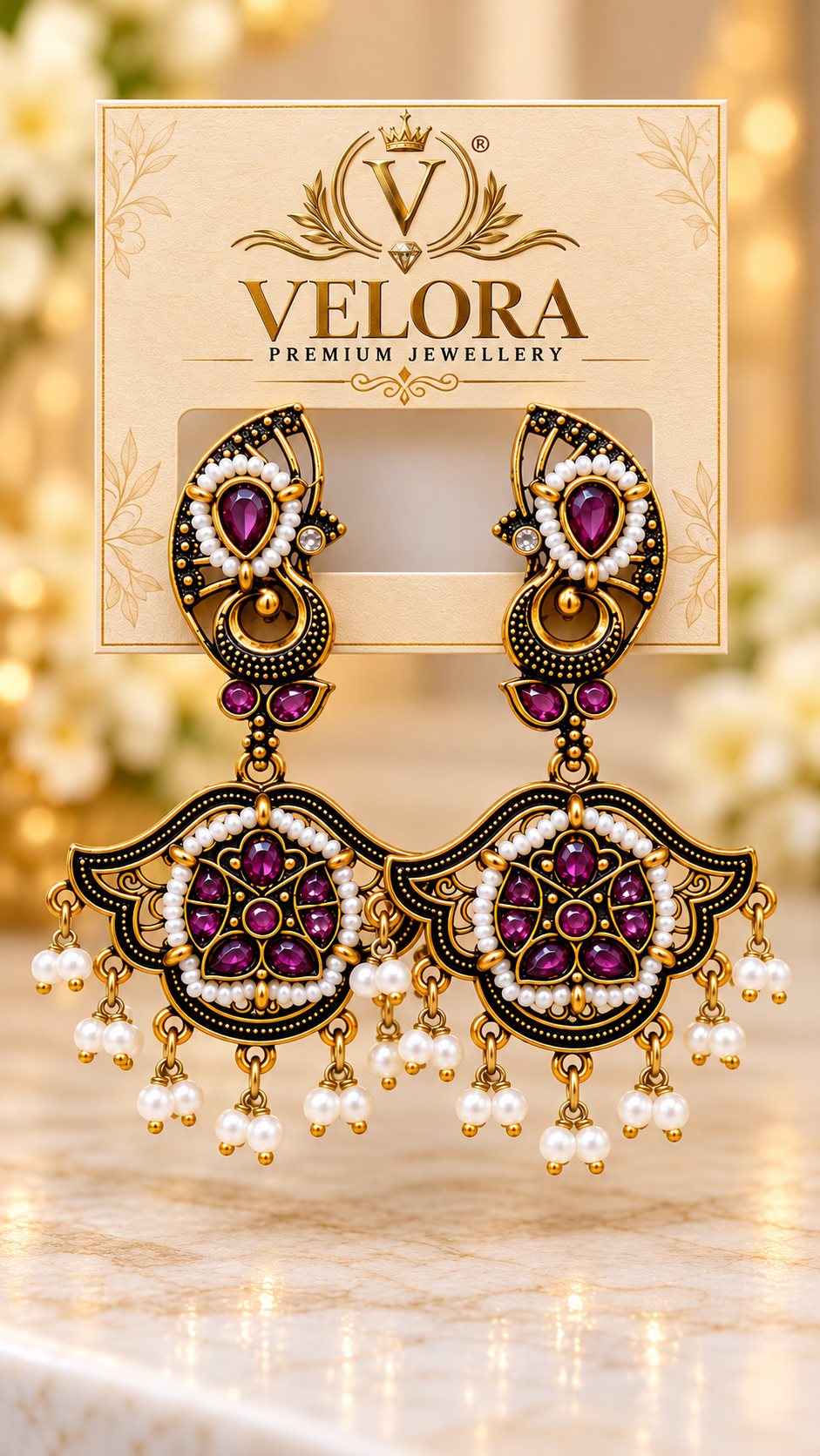 Illustrative catalogue image for Celeste Drop Earrings